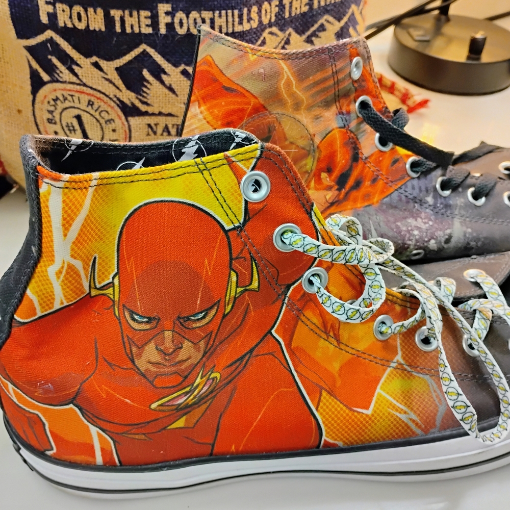 Converse Black and Orange Graphic Sneakers - Picture 8 of 11